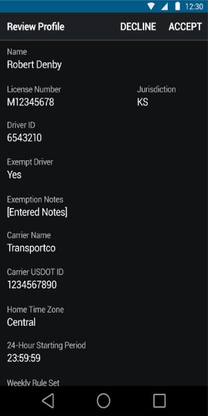 Garmin eLog™ Compliant ELD Tangkapan skrin 3