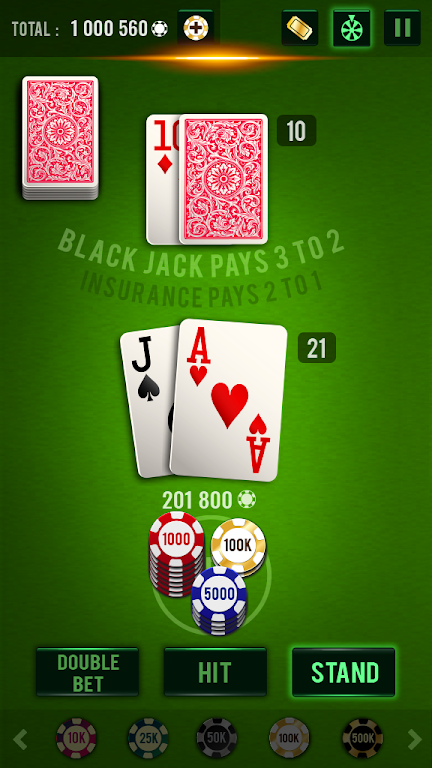 Blackjack 21 - Vegas Casino Tangkapan skrin 1