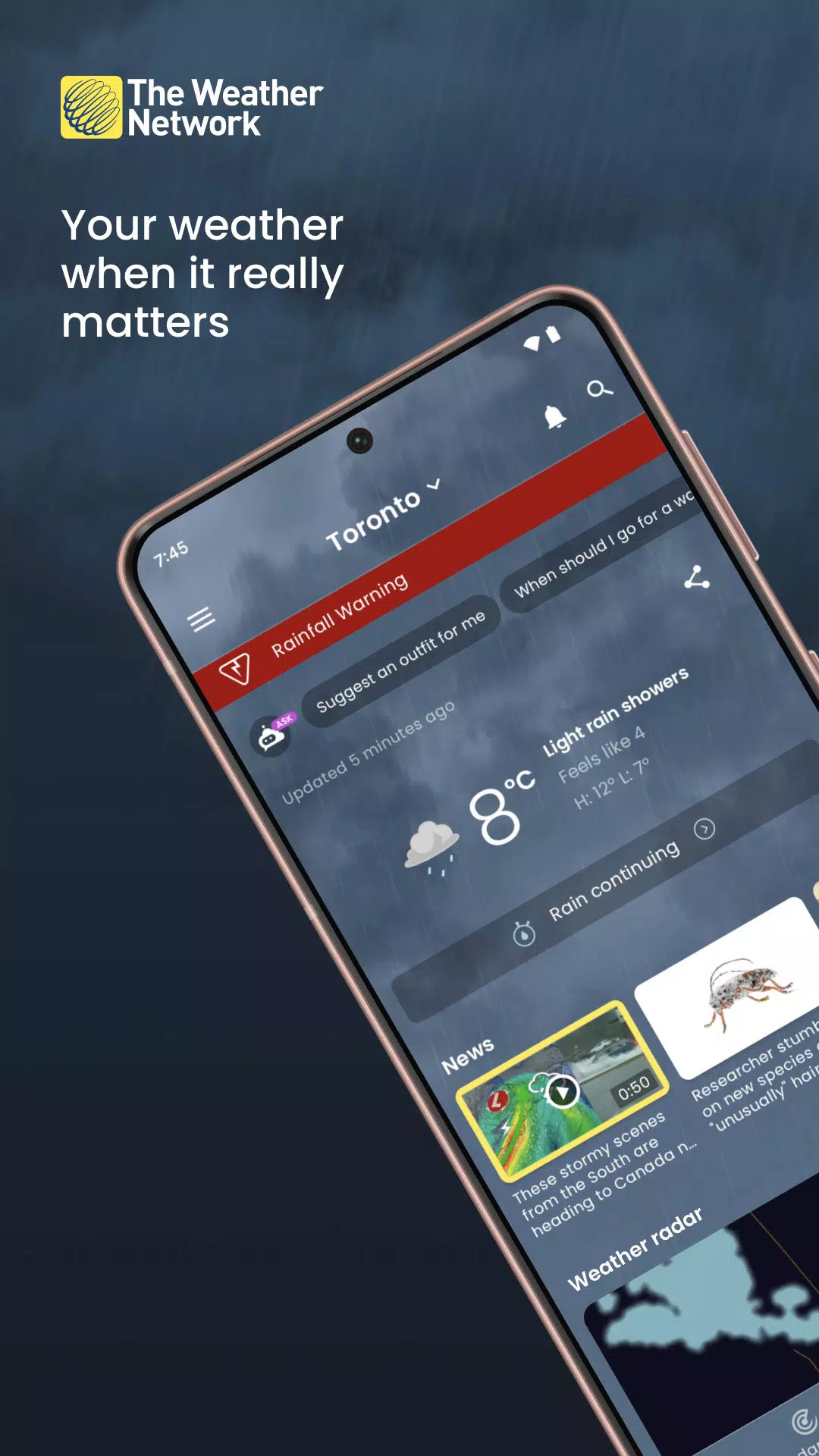 Schermata The Weather Network 1