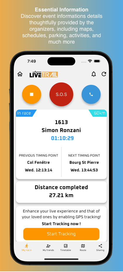 LiveTrail Screenshot 2