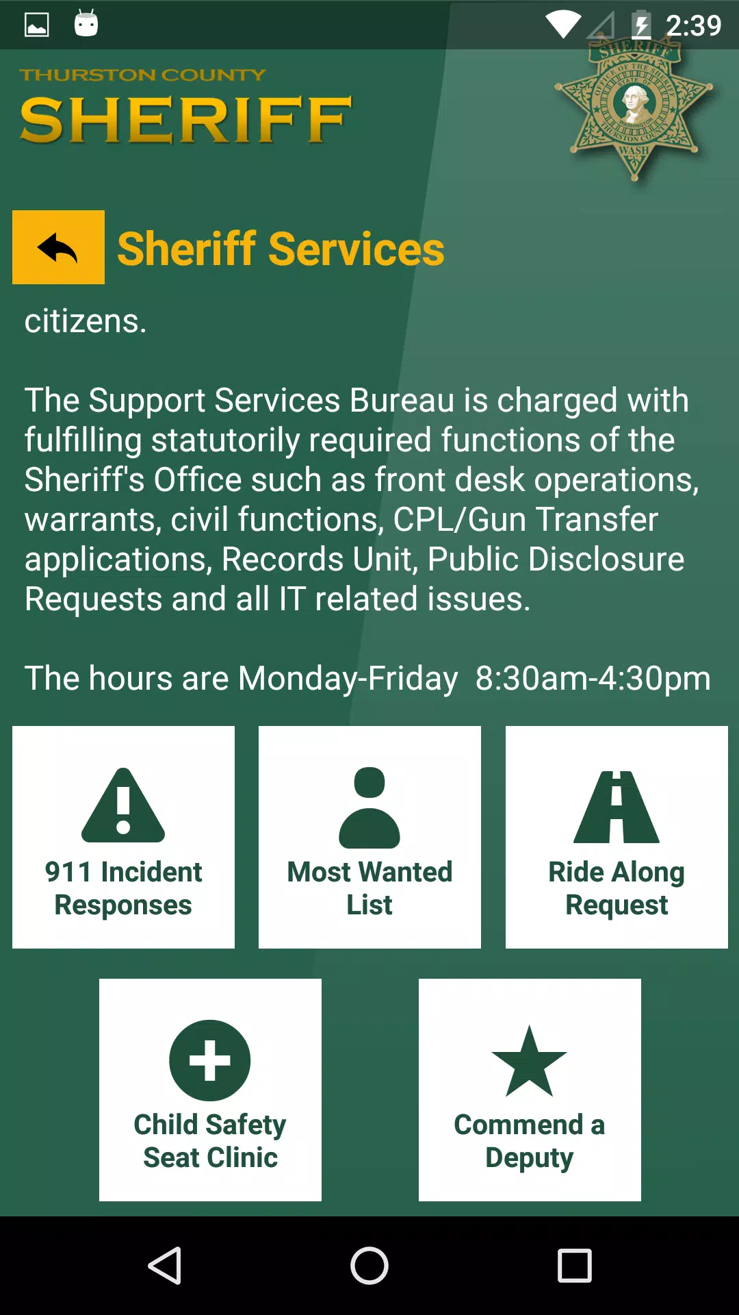 Thurston County Sheriff应用截图第3张
