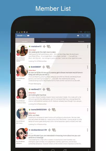 DroidMSG - Chat & Video Calls 스크린샷 1