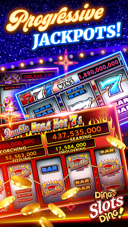 Ding Slots Ding - Classic Casino Slot Machine Game 스크린샷 1