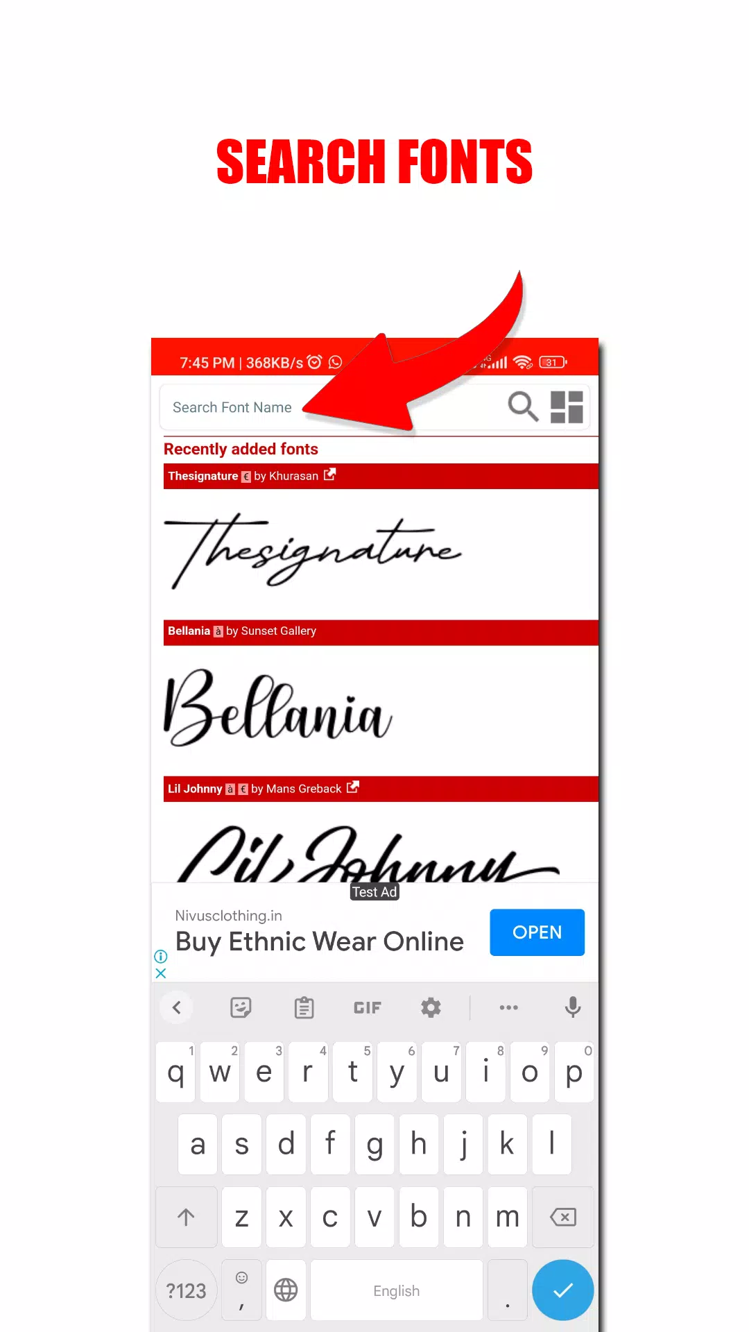 DA FONT’S Screenshot 3