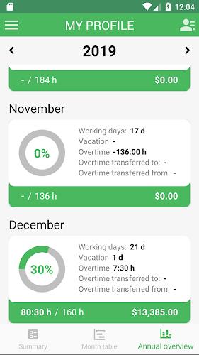 Working Timer - Timesheet Tangkapan skrin 3