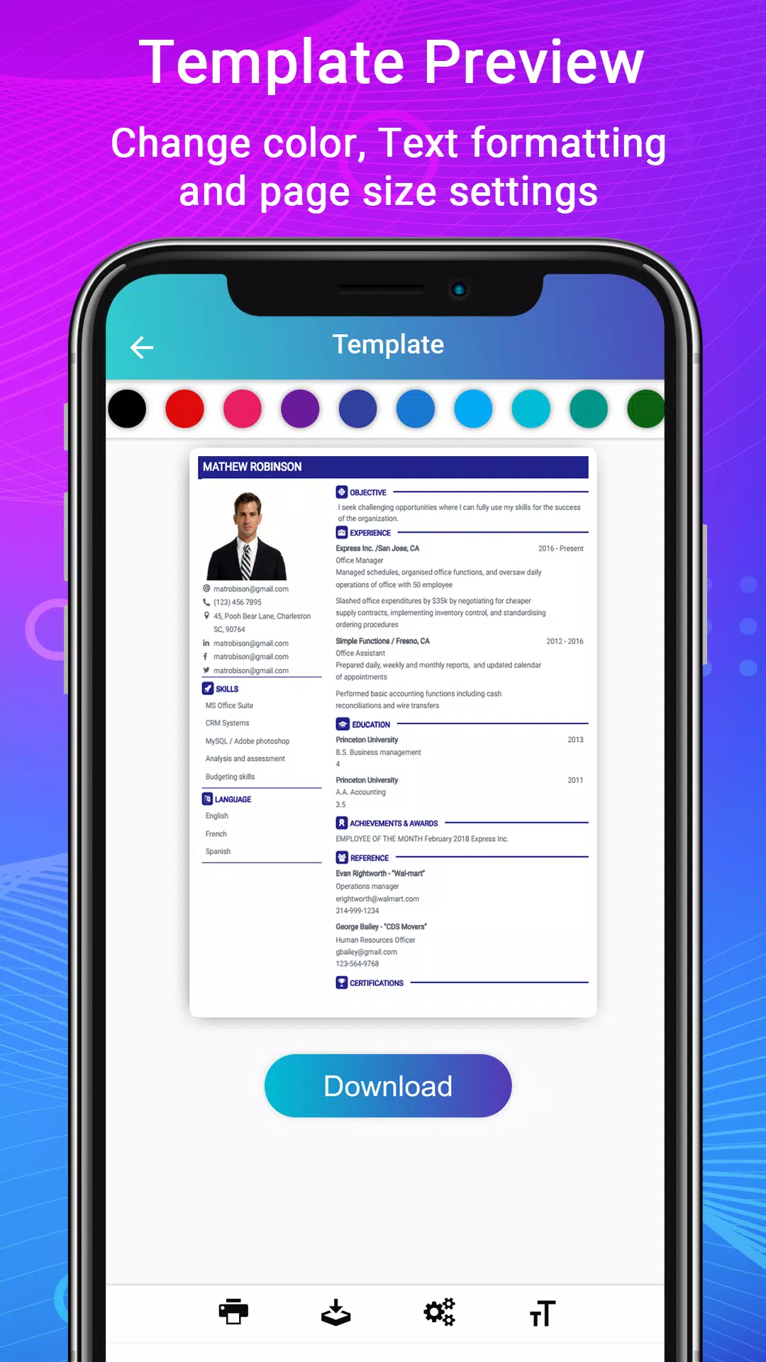 Resume Builder App, CV maker應用截圖第4張