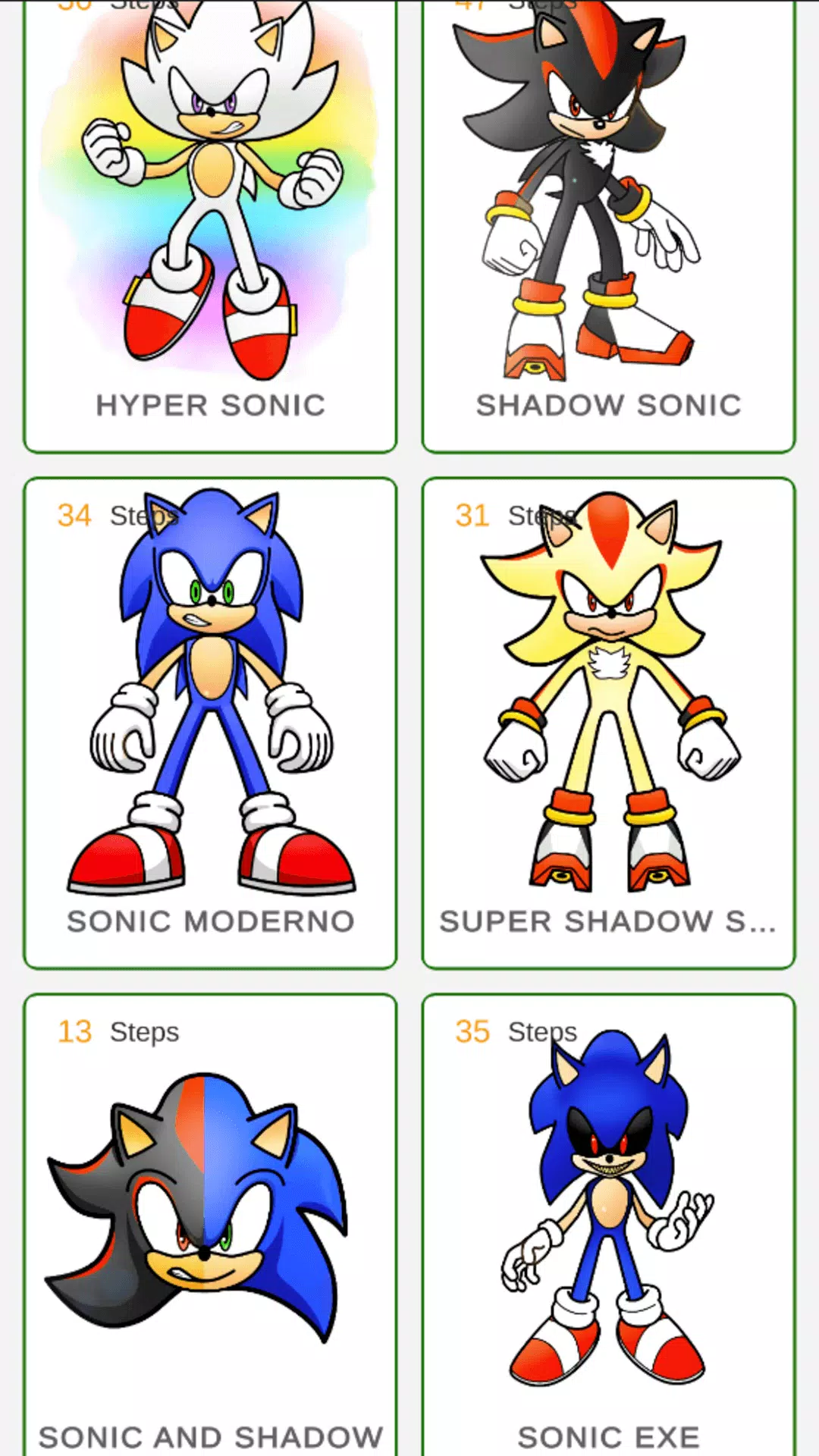 How to draw sonik characters Ekran Görüntüsü 2