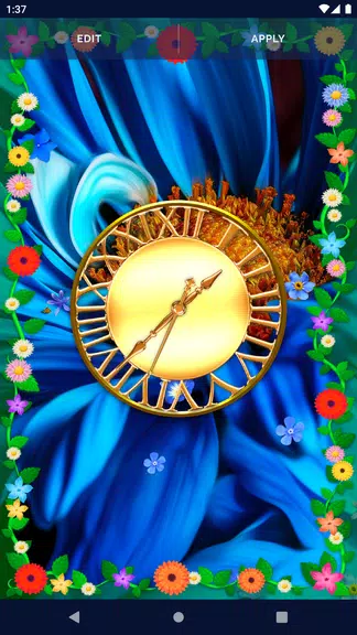 Blue Flowers Live Wallpaper ဖန်သားပြင်ဓာတ်ပုံ 3