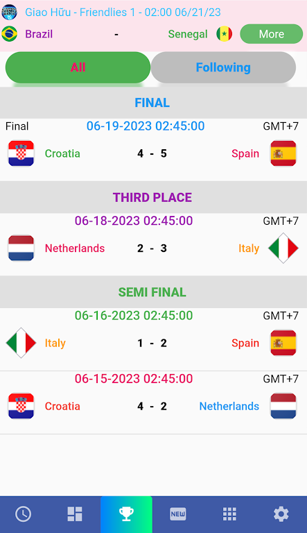 Female Cup Matches Скриншот 3