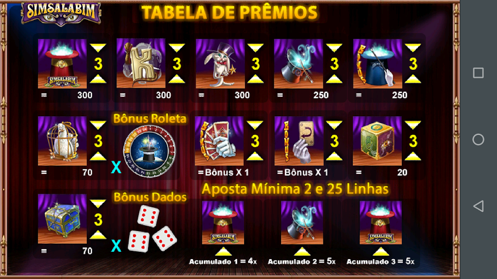 Simsalabim Caça Níquel Slot Tangkapan skrin 2