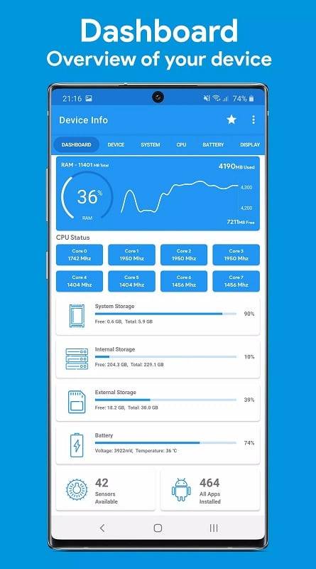 Device Info: System & CPU Info Screenshot 3