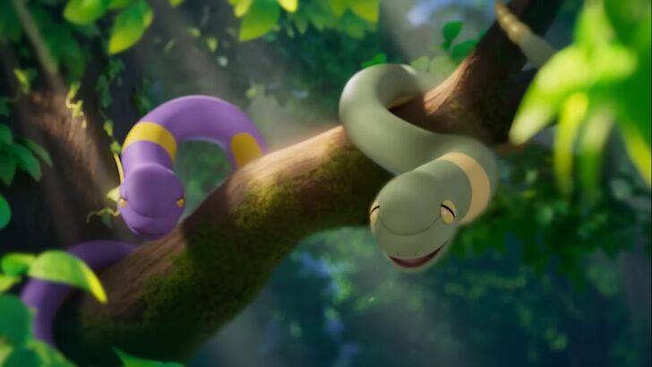 Pokémon Ekans와 Arbok은 짧게 애니메이션을합니다