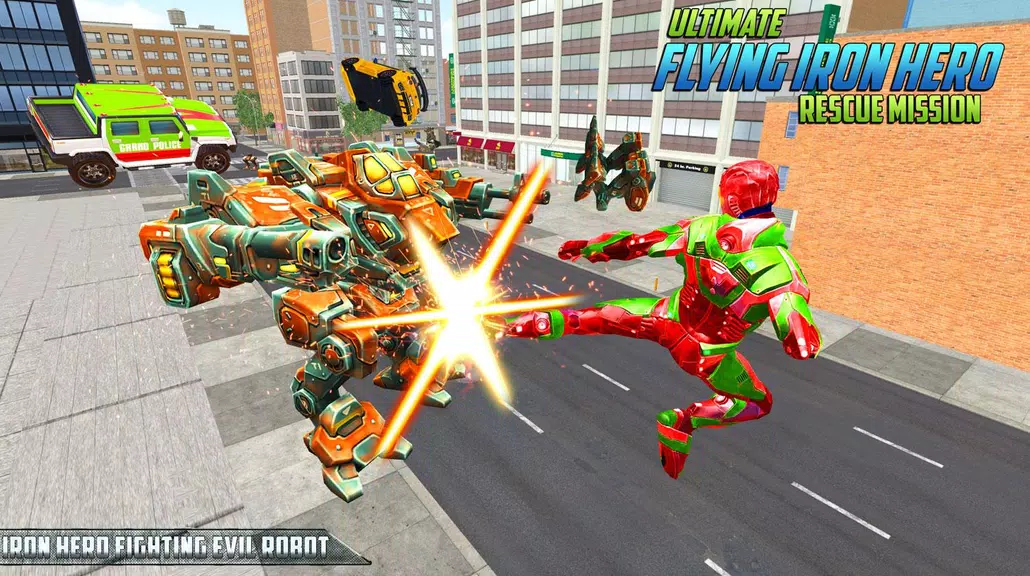 Ultimate KungFu Superhero Iron Fighting Free Game Captura de pantalla 1