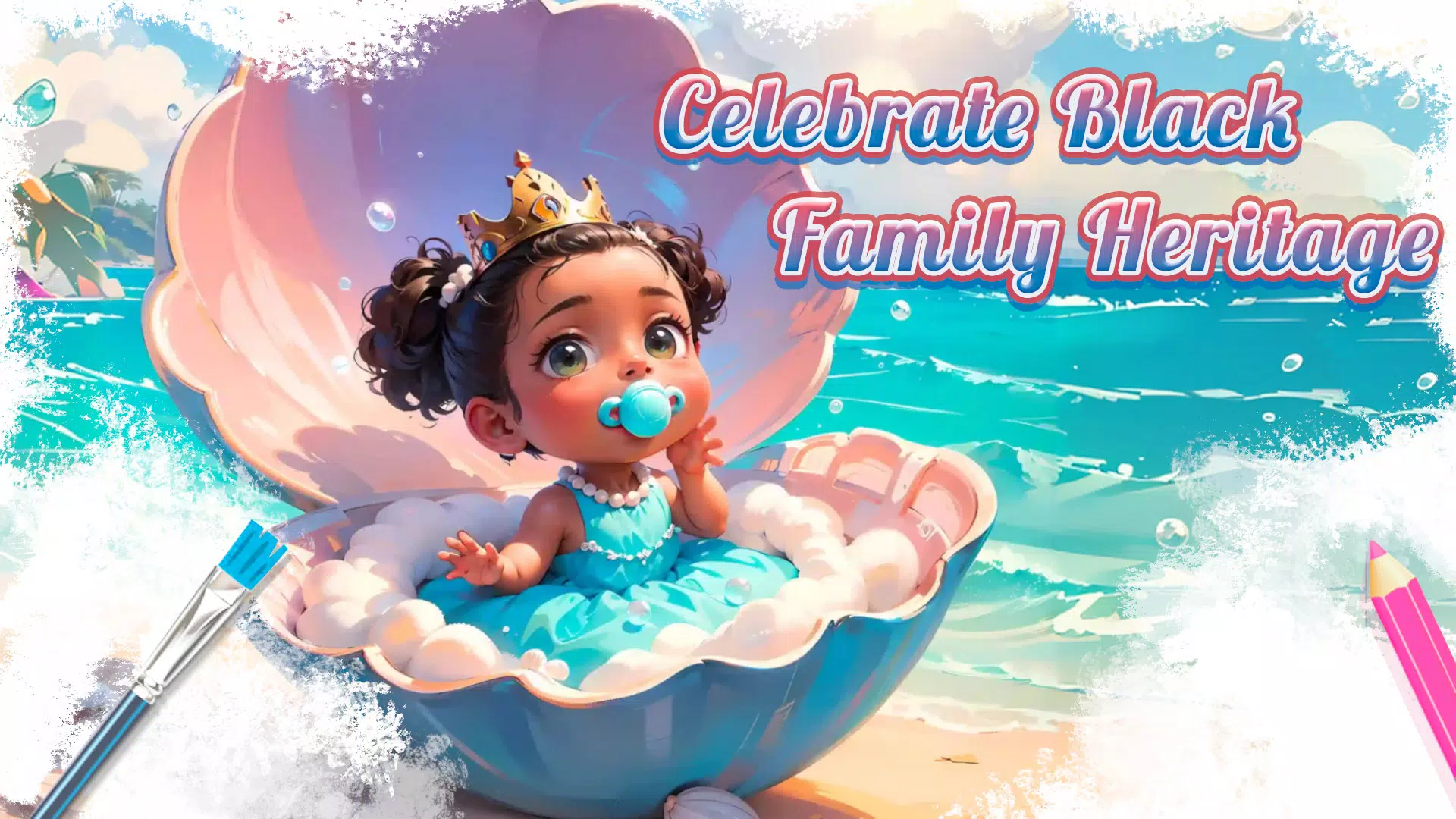 Black Family Coloring Games Screenshot 1
