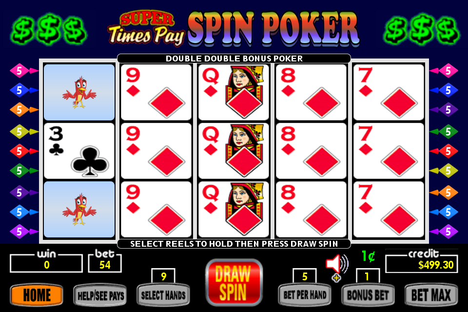Super Times Pay Spin Poker - FREE स्क्रीनशॉट 3