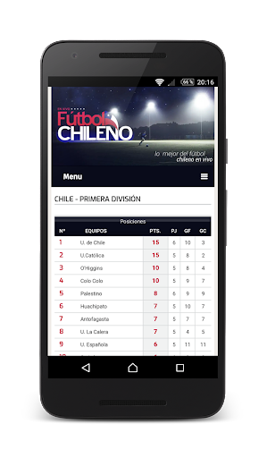 Live Chilean Soccer應用截圖第2張