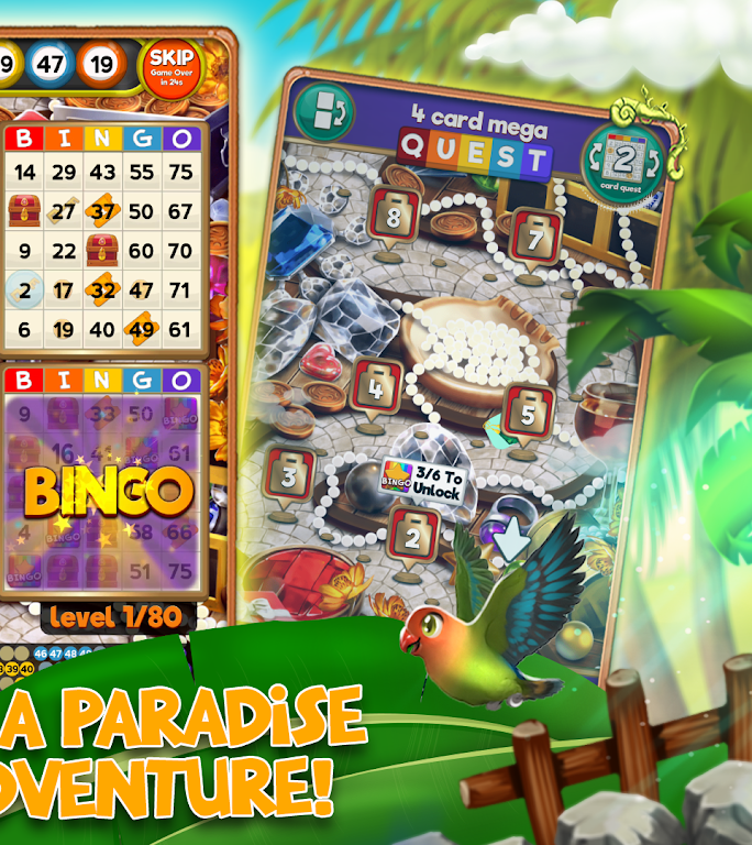Bingo Treasure Quest - Paradise Island Riches Captura de pantalla 2