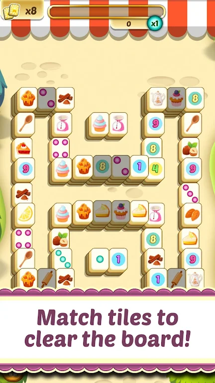 Mahjong Solitaire Cupcake Bake Schermafbeelding 1