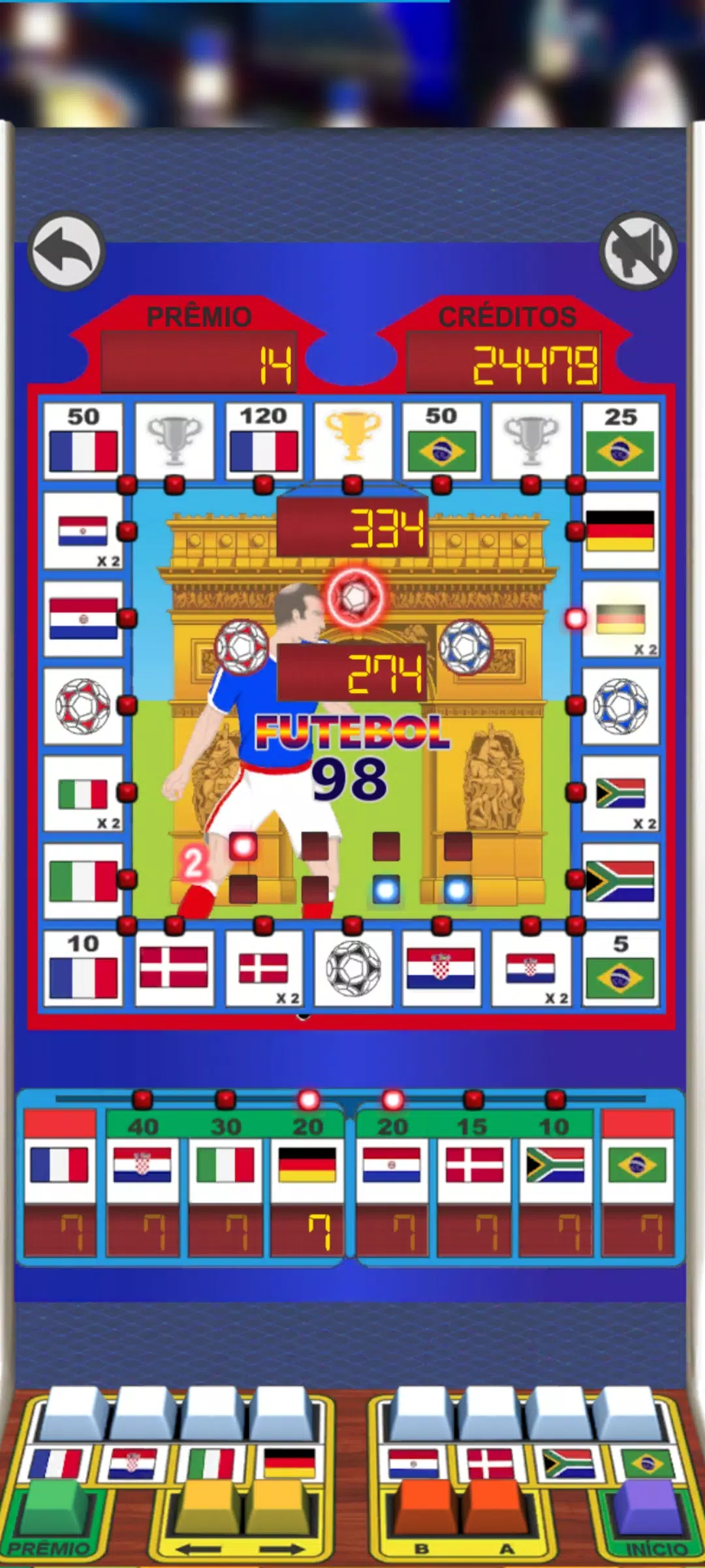 Football 98 Slot Machine Скриншот 2