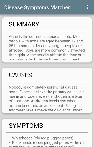 Disease Symptoms Matcher Screenshot 3