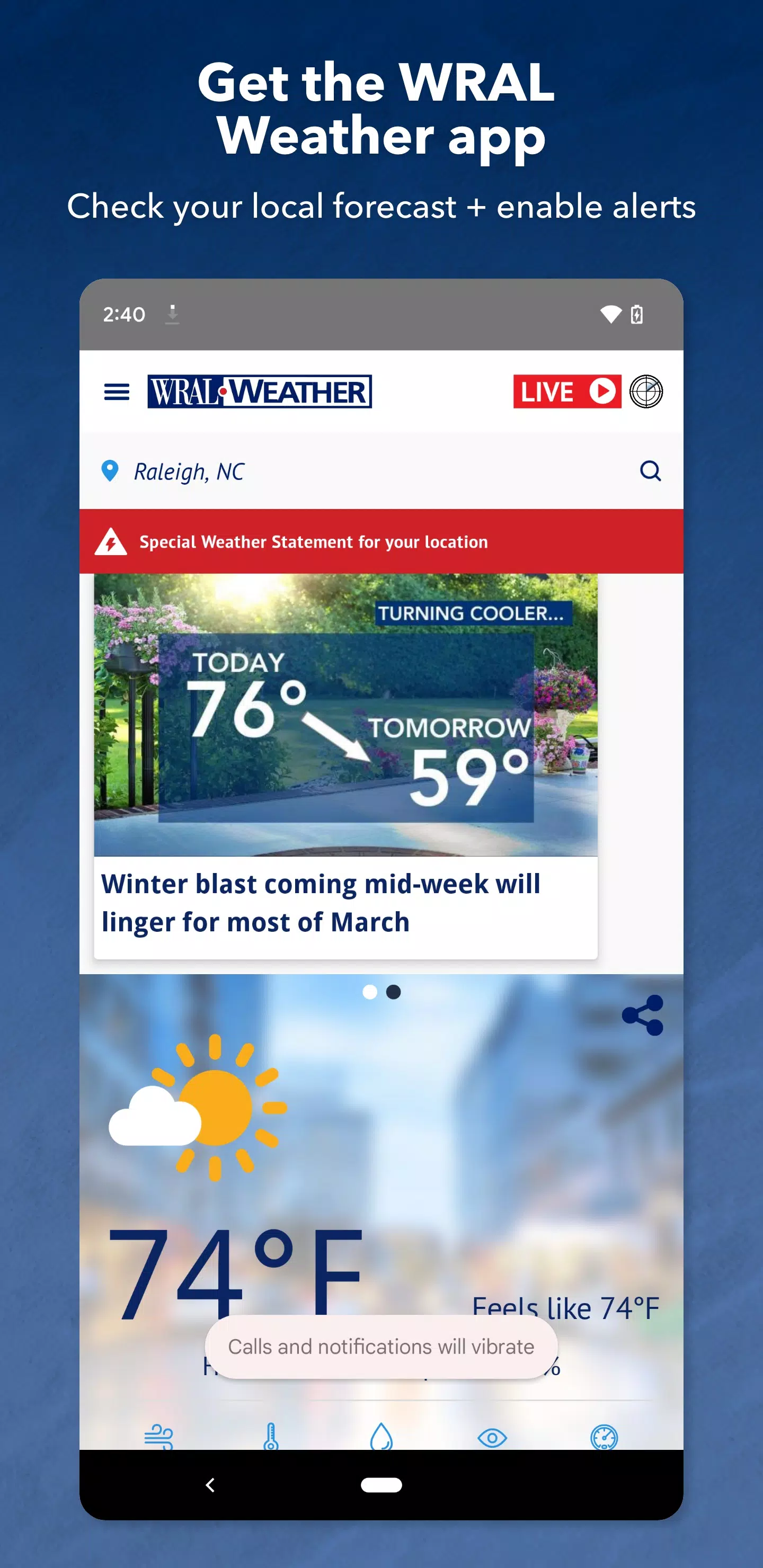 WRAL Weather スクリーンショット 1