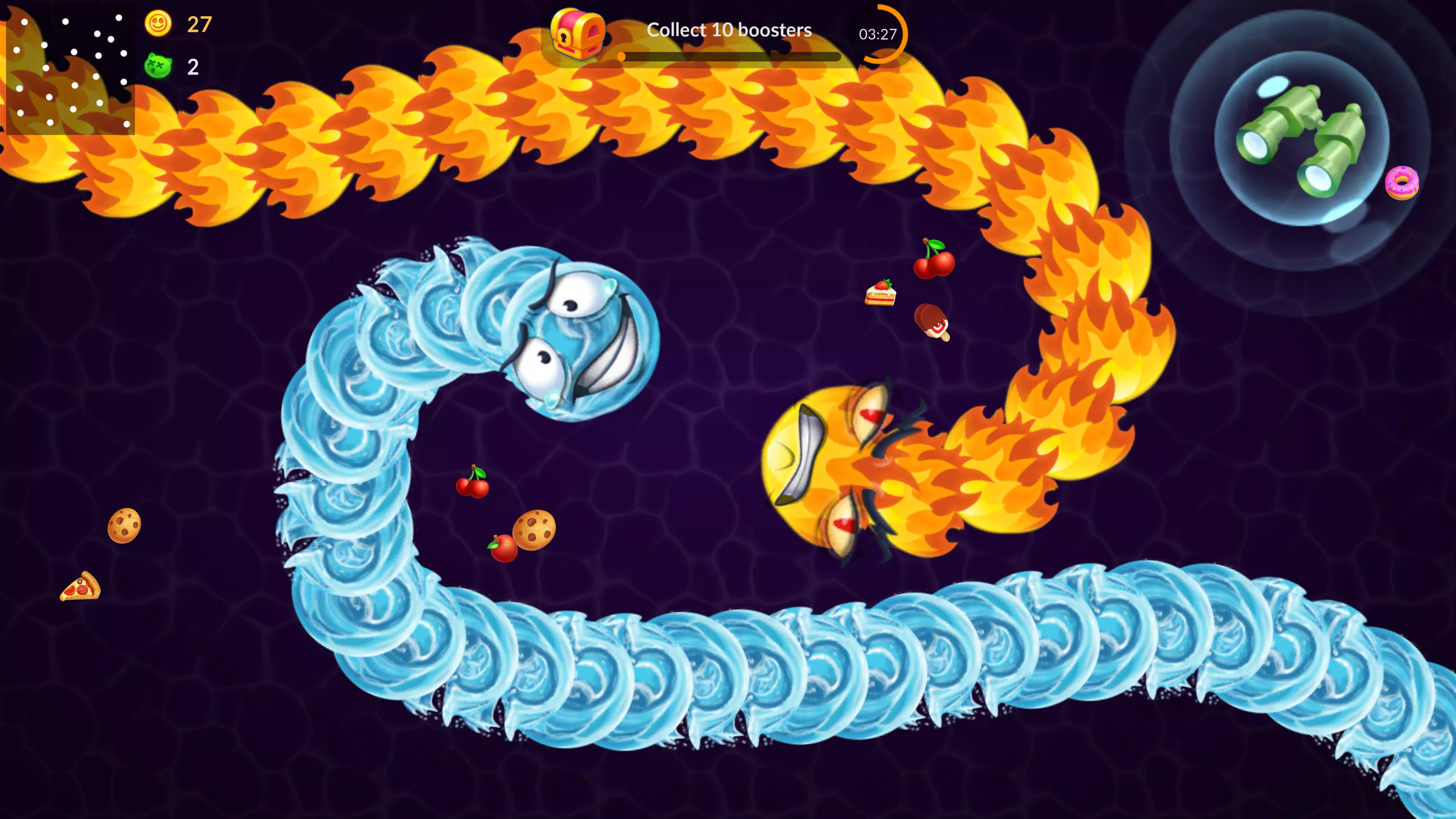 Snake vs Worms: Fun .io Zone Screenshot 2