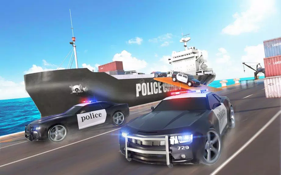 Police Transport Ship Car Simulator Zrzut ekranu 2