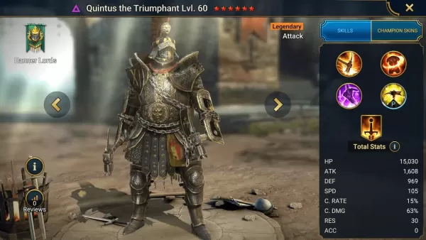 Quintus the Triumphant: Top Builds, Masteries y Artifacts for Raid: Shadow Legends (PVE & PVP)