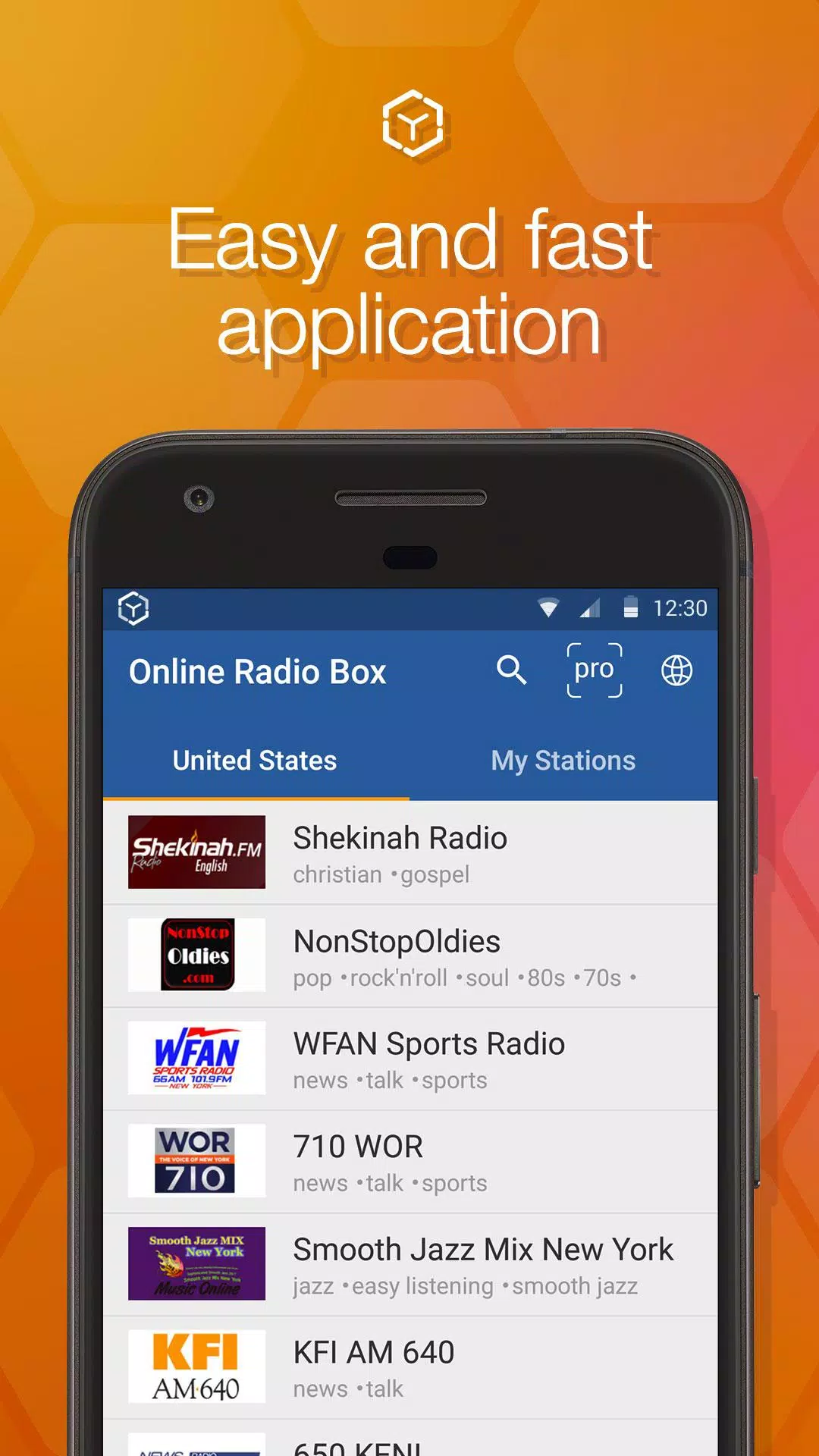 Online Radio Box radio player 스크린샷 1