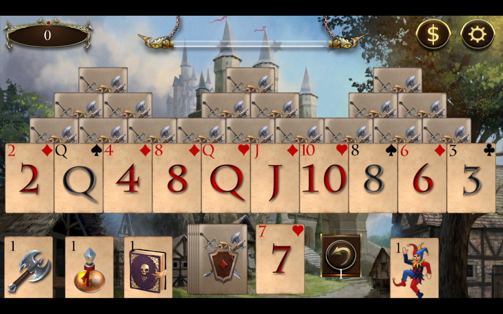 Legends of Solitaire Curse of the Dragons TriPeaks 스크린샷 3