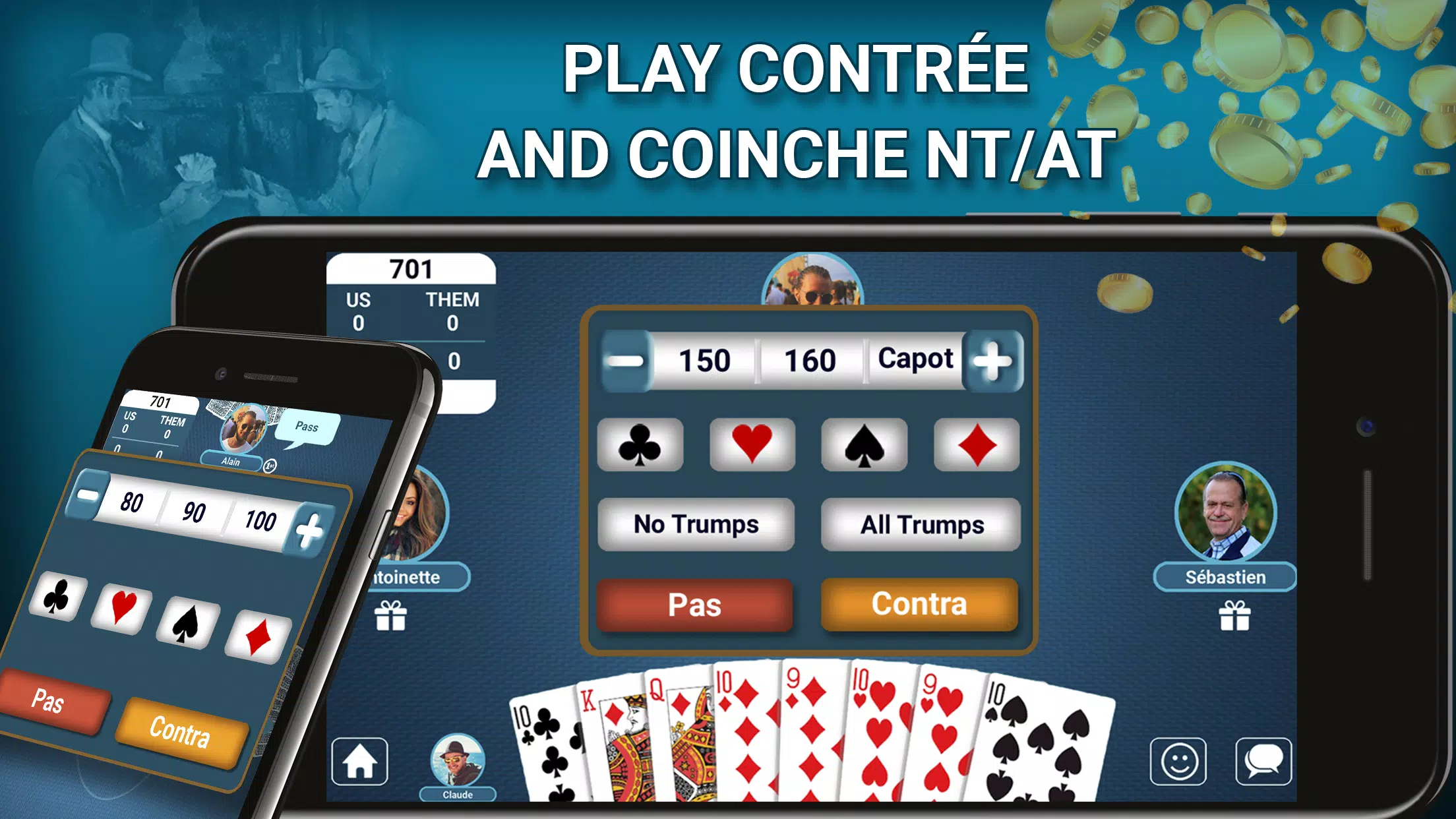 Blot Belote Coinche Online Screenshot 2