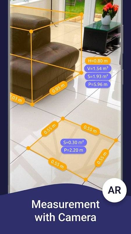 AR 定規ツール –計画する巻尺とカメラ。メジャー計測アプリ スクリーンショット 4