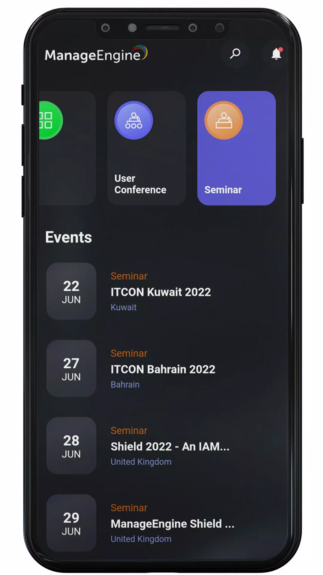 ManageEngine Events Capture d’écran 3