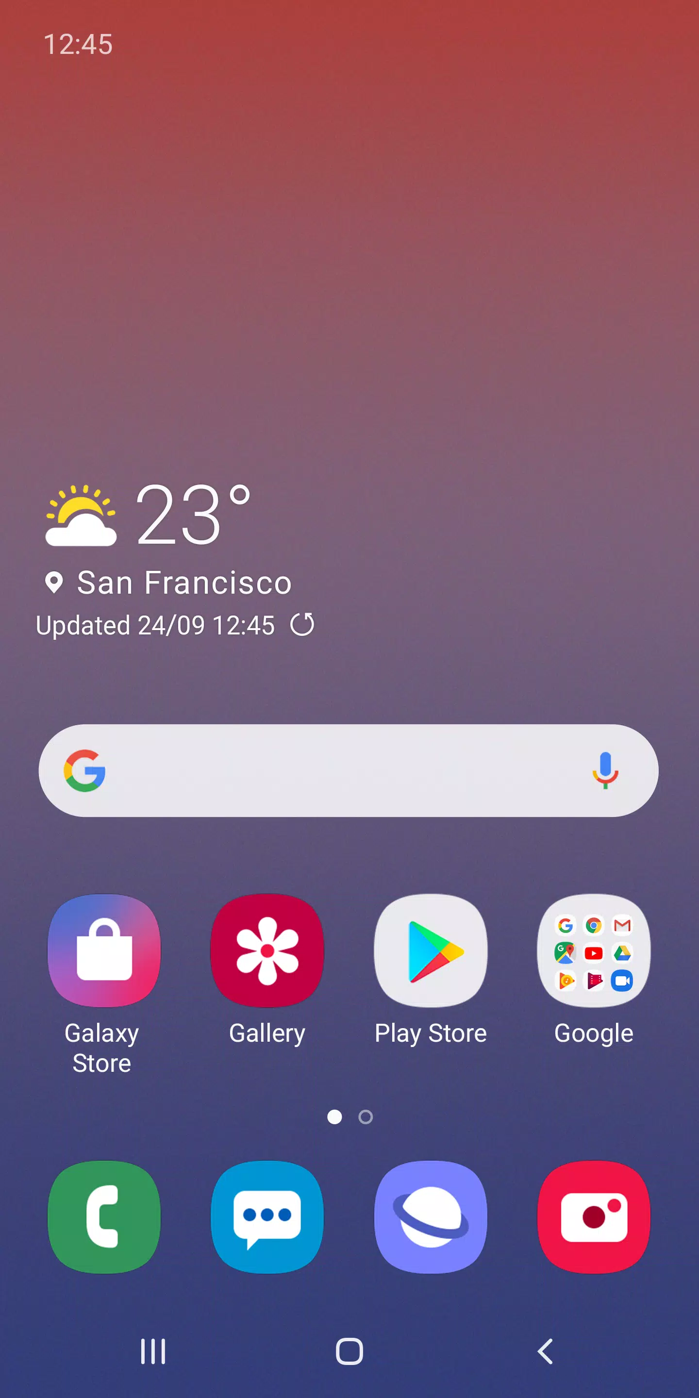 Samsung One UI Home Screenshot 1