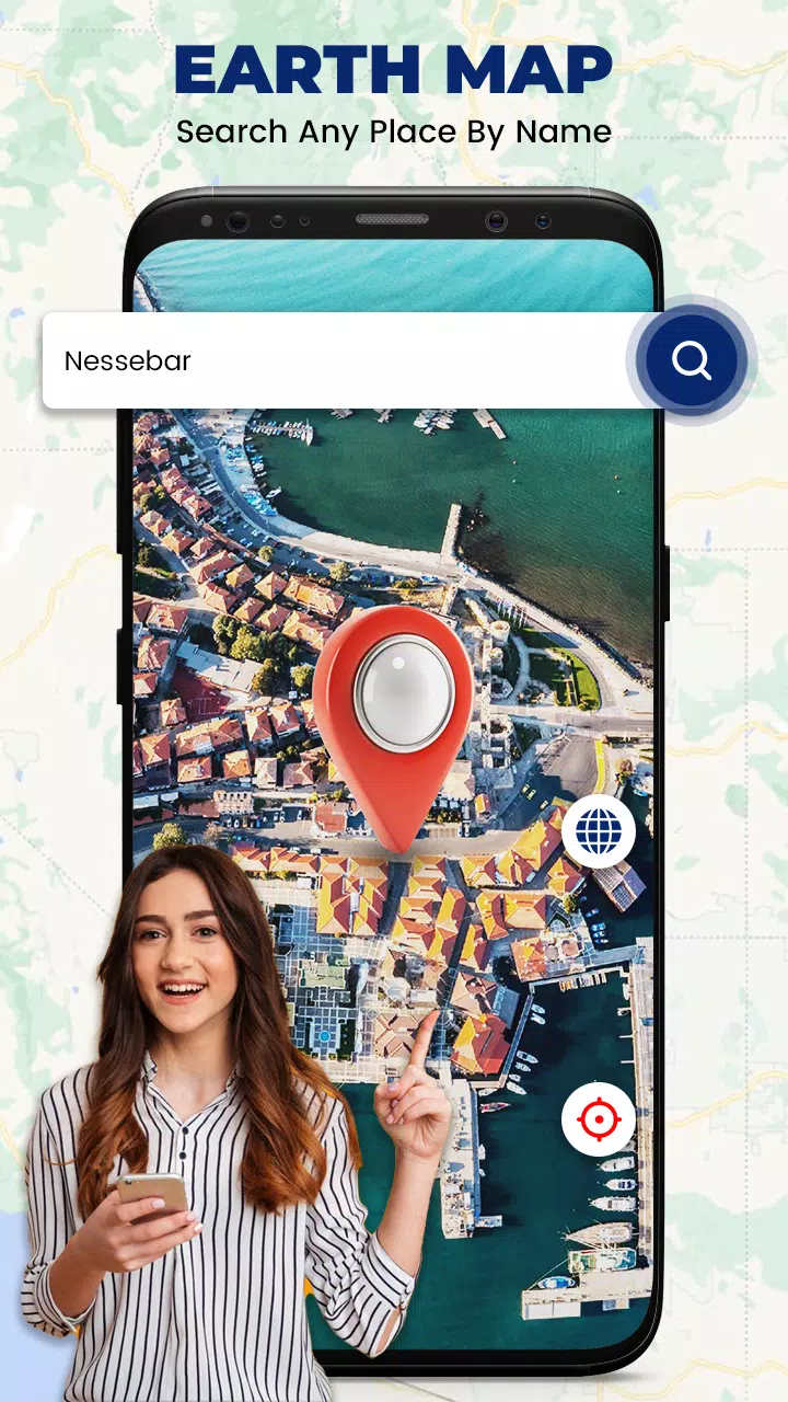 Live Earth Maps & Navigation ဖန်သားပြင်ဓာတ်ပုံ 1
