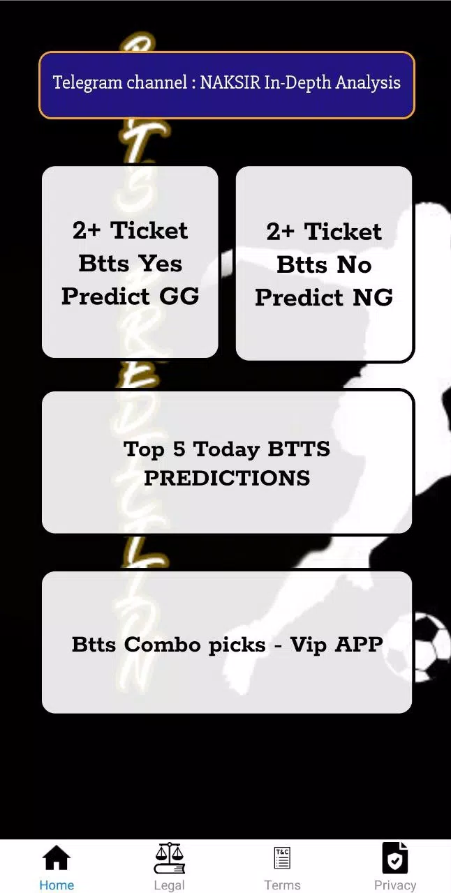 Btts predictions gg/ng Tangkapan skrin 1