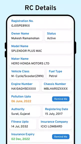 RTO Vehicle Information Screenshot 3