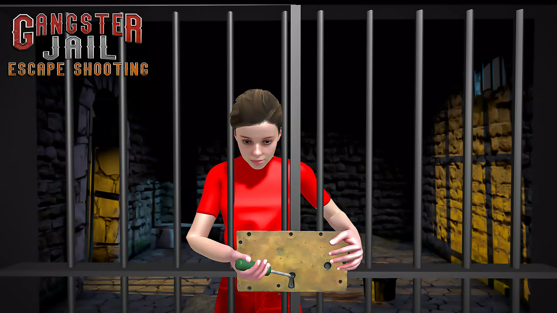 Gangster Jail Escape Shooting Captura de pantalla 1