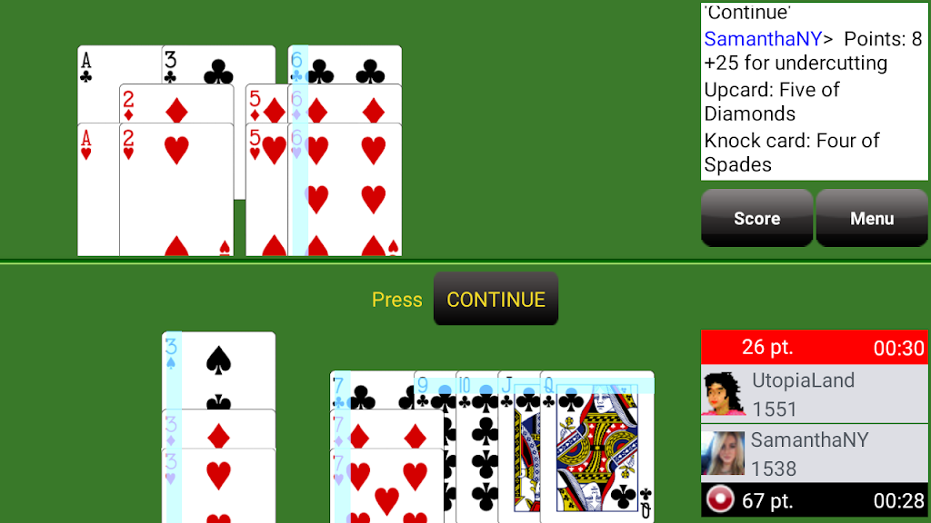 Schermata Gin Rummy Club 2