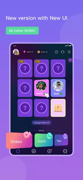 WOMO-Meet Funny Friends Скриншот 1