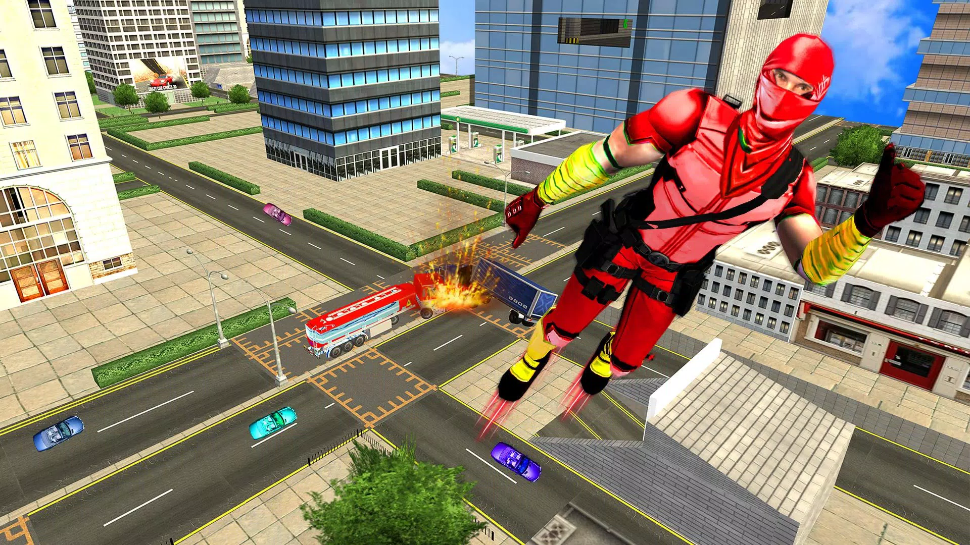 Flying Ninja Hero Crime Chase スクリーンショット 1