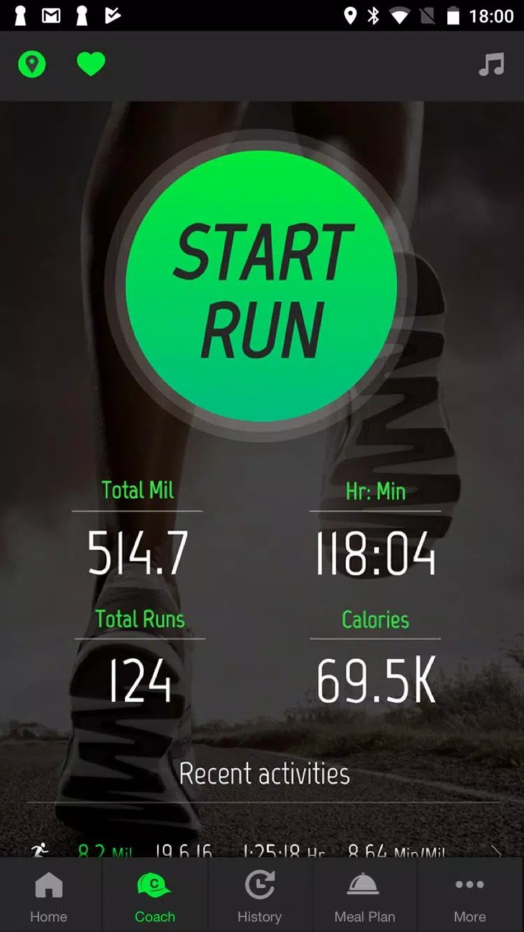 Running Distance Tracker + Captura de tela 1
