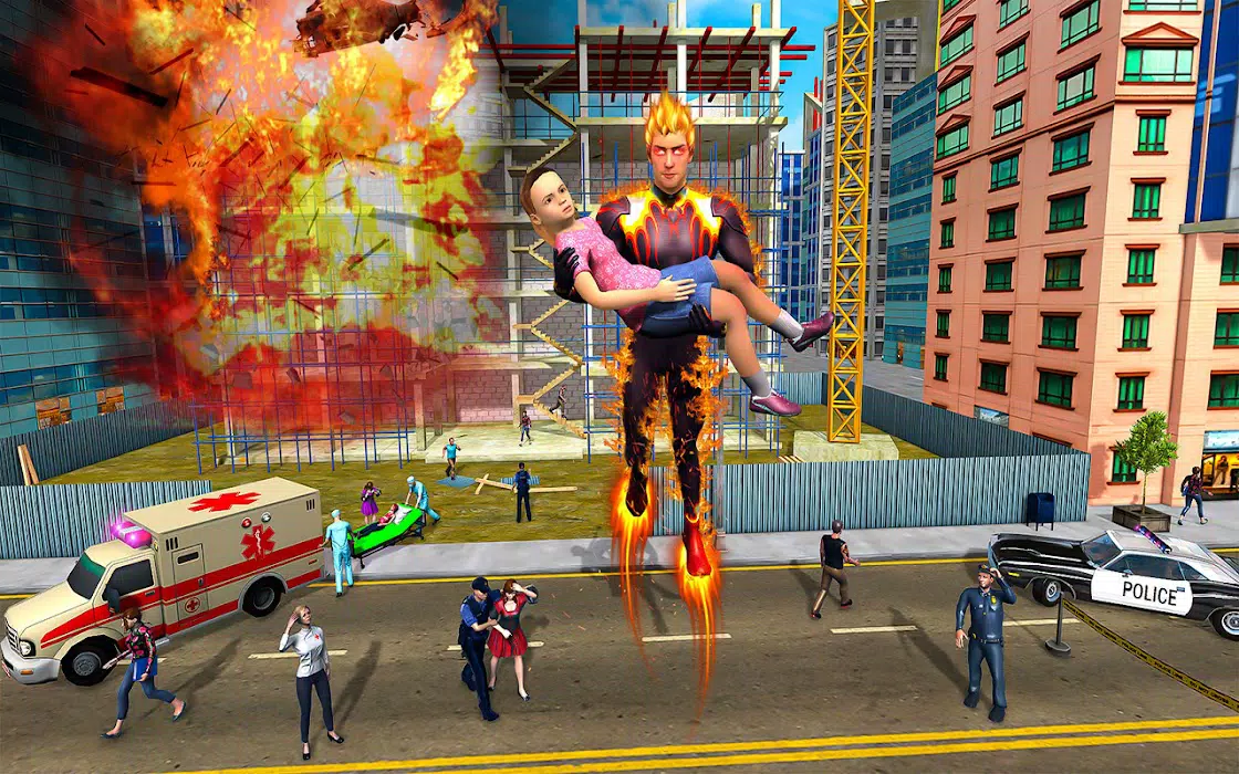 Superhero Fly 3D Rescue Screenshot 3