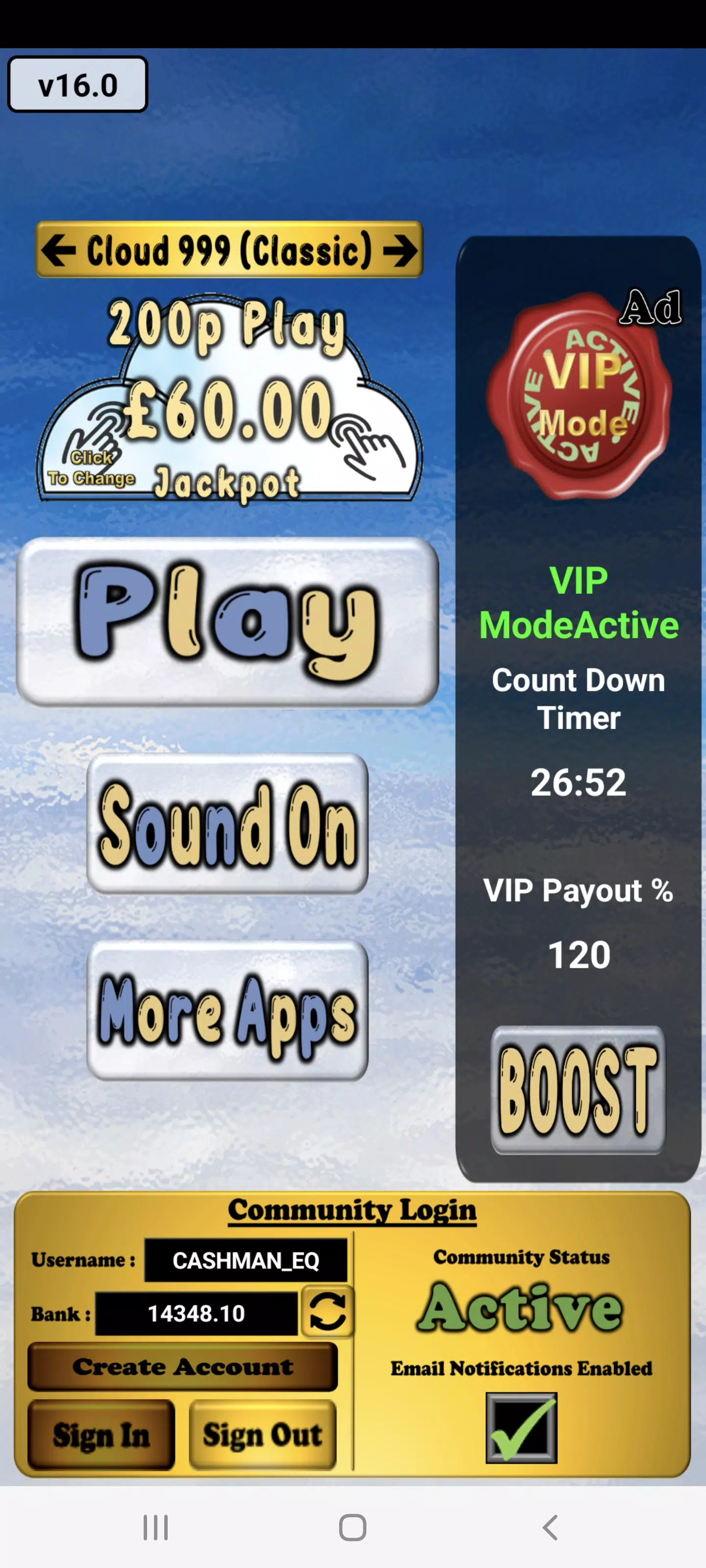 Cloud 999 UK Multi Stake Slot應用截圖第1張