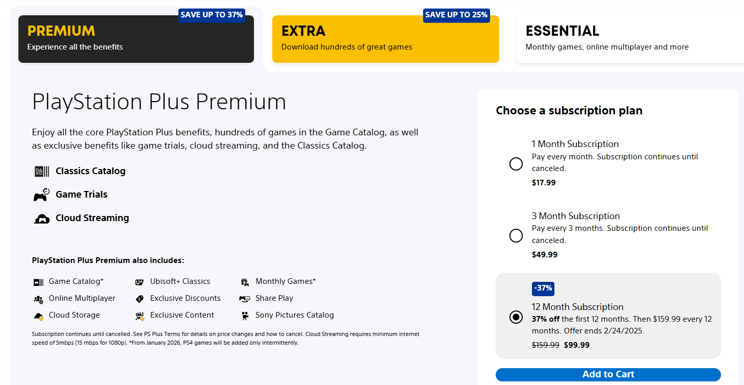 PlayStation Plus: Taunang Subskripsyon Ngayon $ 99.99 (mga bagong miyembro lamang)