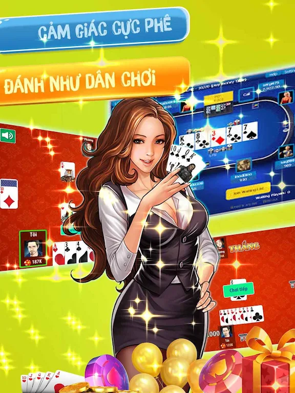 Đánh  tiến lên OFFLINE - tien len mien nam Screenshot 2