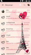 Schermata SMS Messages Paris Pink Theme 3