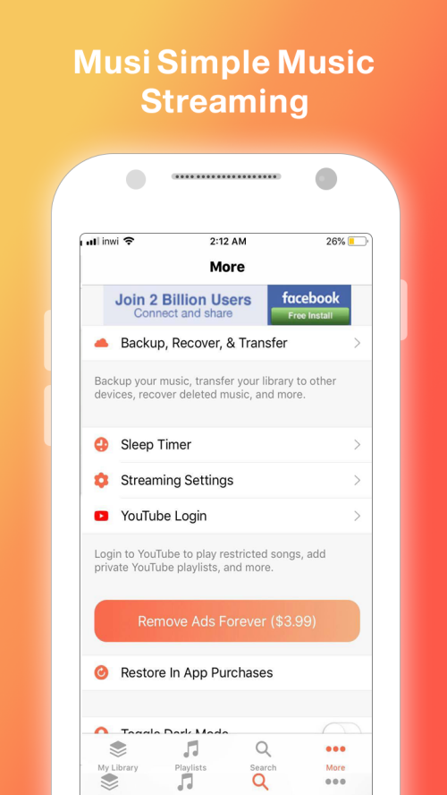 Musi : Simple Music Streaming Advice 2019 Captura de pantalla 1
