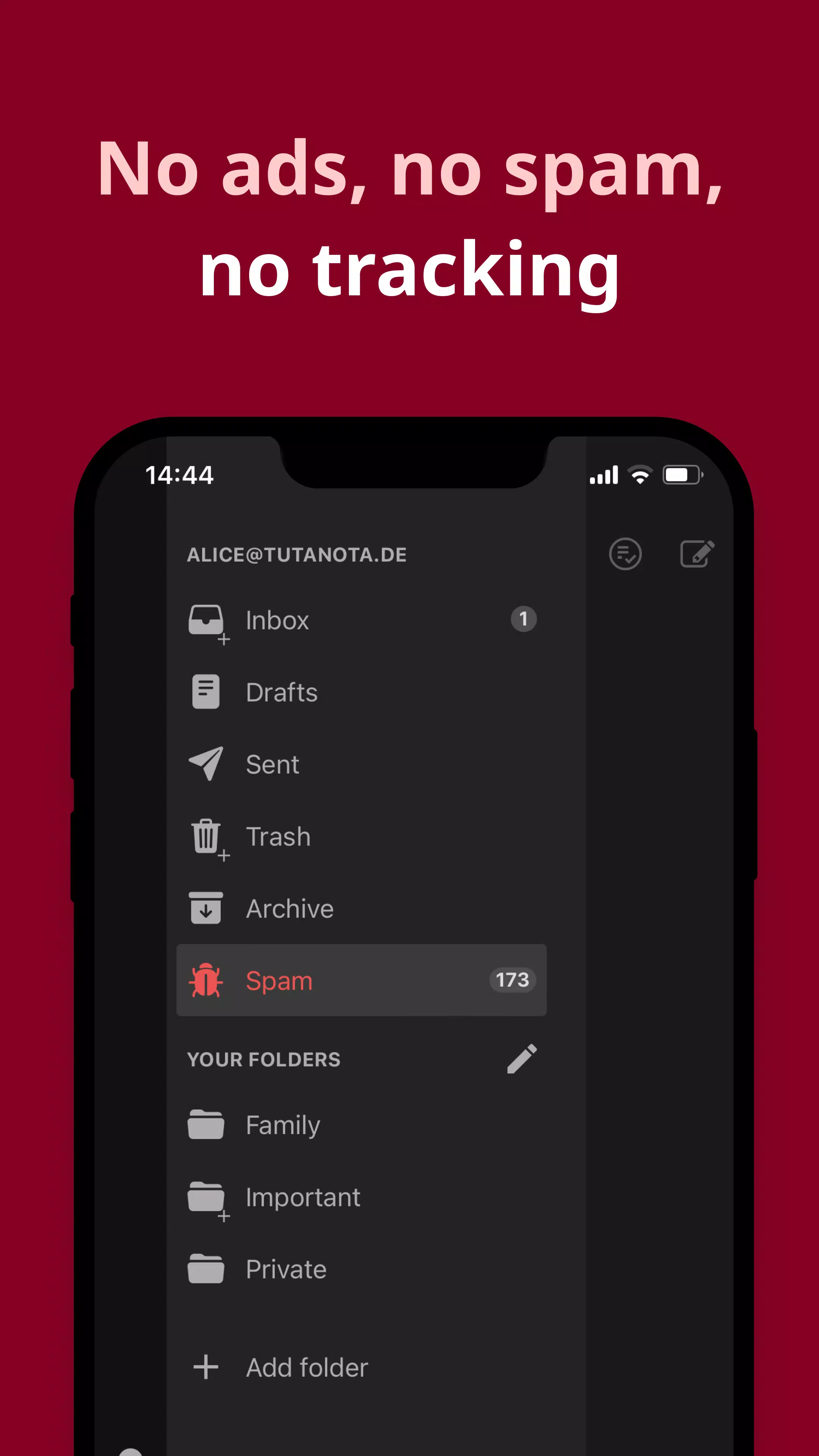 Private Encrypted Email Tuta Zrzut ekranu 3