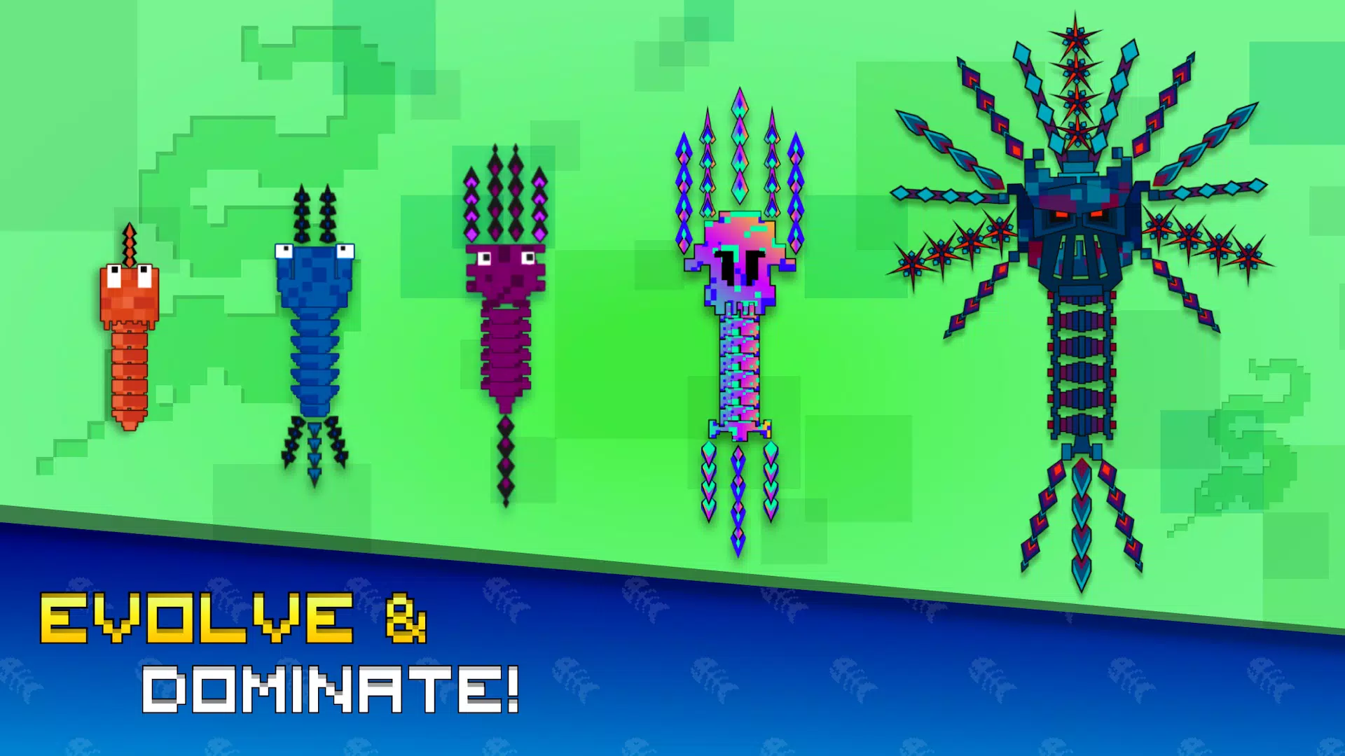 Pixel Sword Fish io Captura de pantalla 1